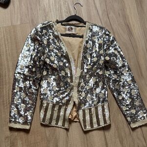 Chasing unicorns Sequin Embellished Gold & Silver Jacket - Women's